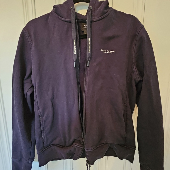 Used Medium Men's Back Armani Exchange Zip-Up Hoodie - Picture 2 of 15